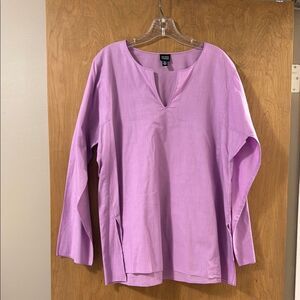 Eileen Fisher Cotton Long Sleeve Relaxed Tunic